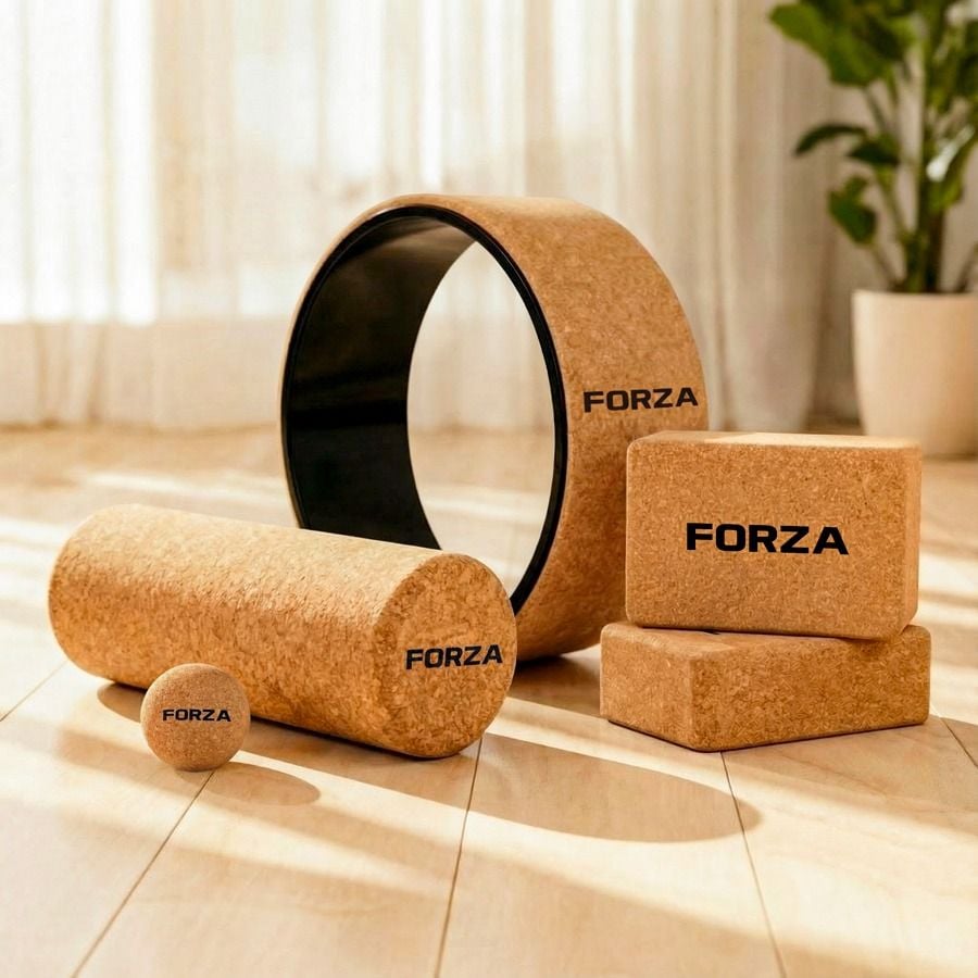 FORZA Yoga Cork Accessories Bundle