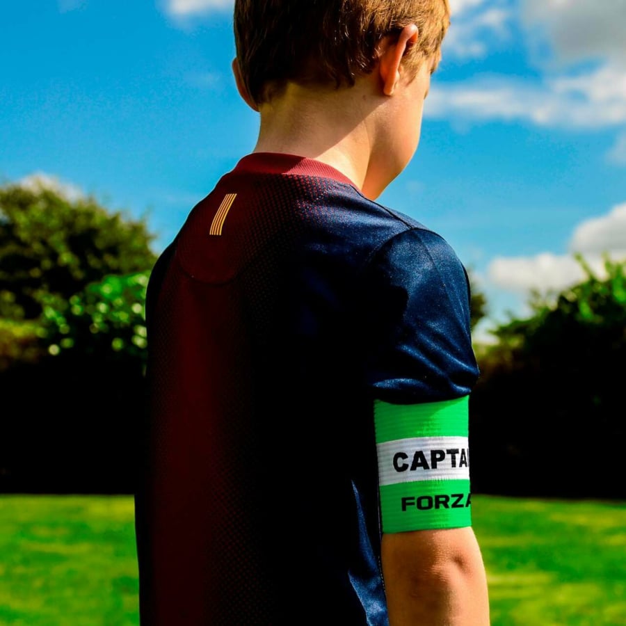 Green & White Captains Armband for kids - Football Armband
