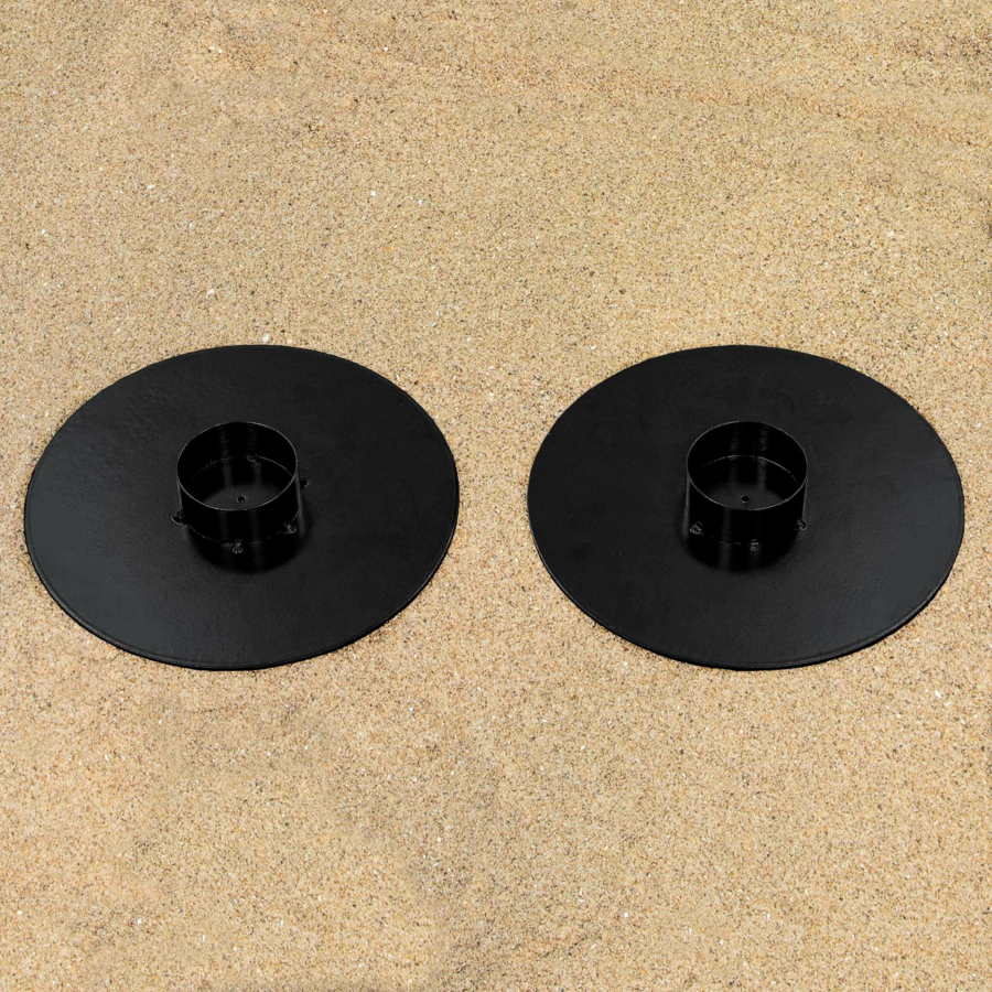 7in Steel Pole Plates For Sand Anchor Kit (Beach Volleyball) | Net World Sports