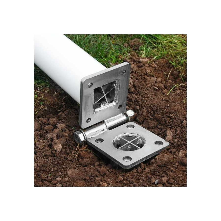 Hinged Adapters For Rugby Posts | Galvanised Steel | Junior & Senior Posts | Net World Sports