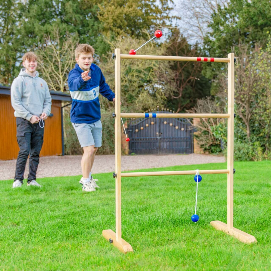 Outdoor ladder ball game