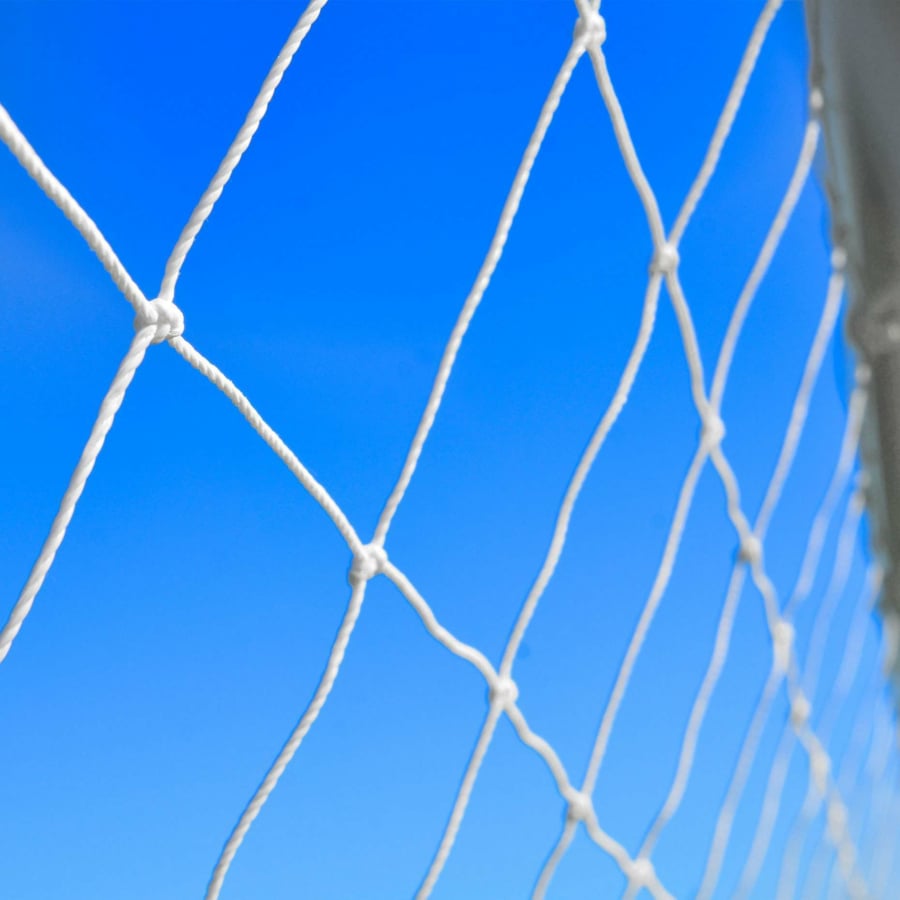 Forza Blue & White Striped Soccer Goal Net – 24ft X 8ft Full Size Replacement Net, UV Treated & Weatherproof