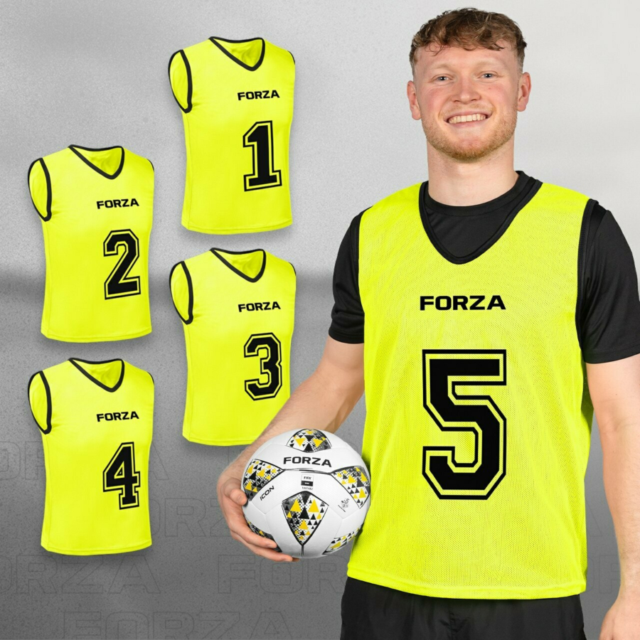 FORZA Premium Numbered Pinnies [4x Pack Sizes]