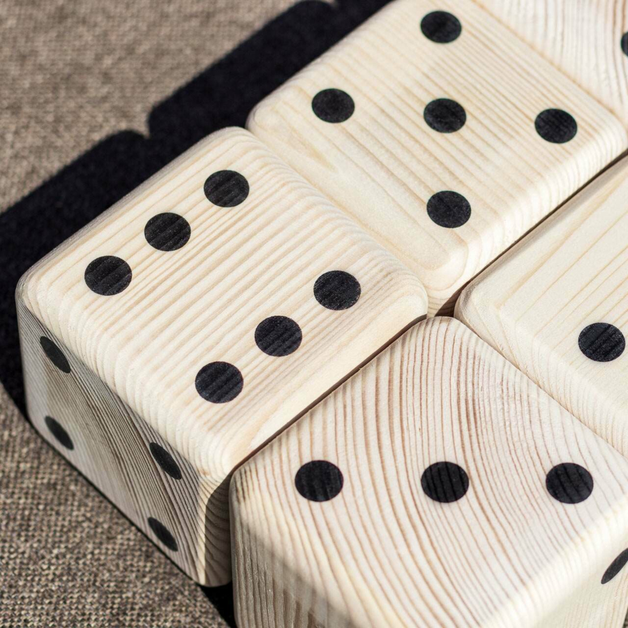 Giant Wooden Dice Set | Outdoor Garden Games | Net World Sports