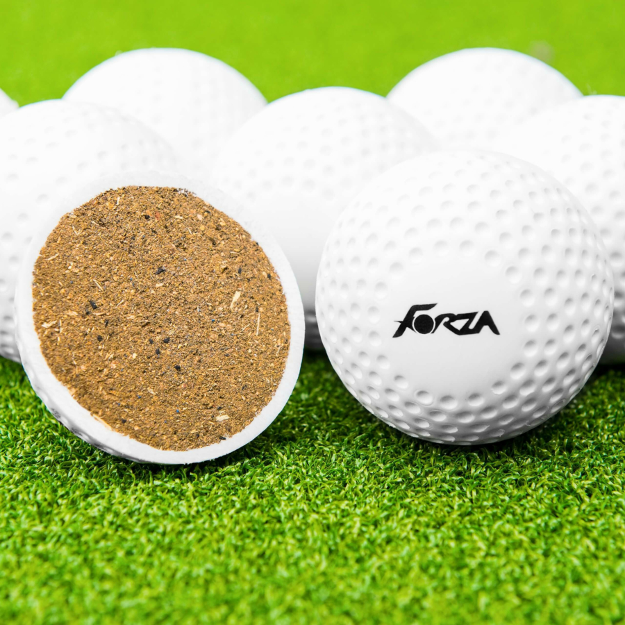 FORZA XL Junior Hockey Balls - Large Dimpled Youth Training Balls For