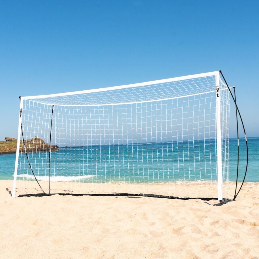 Set Da 2 Porte Da Calcio Per Bambini, 120x90x90 Cm, Con Aste In Fibra Di Vetro, Borsa Da Trasporto E Picchetti, Colore Giallo - 2