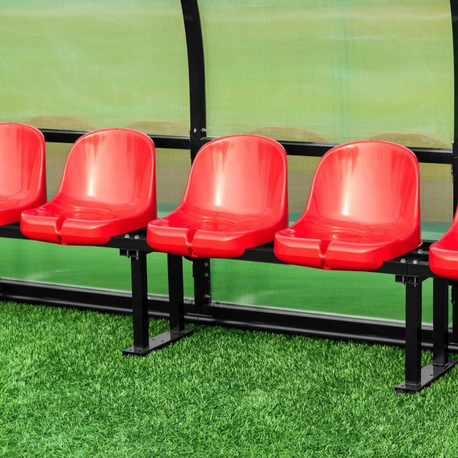 White Moulded HDPP Seats for Sports Dugout & Shelters | Net World Sports