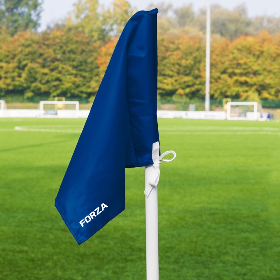 Pack 4 Poteaux & Drapeaux De Coin FORZA Pro - Conforme UEFA - Ressort Sécurité - Idéal Club & Terrain Foot