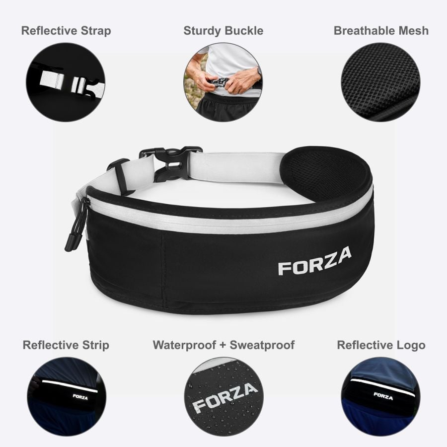 Ceinture hydratation de running porte flasques noire