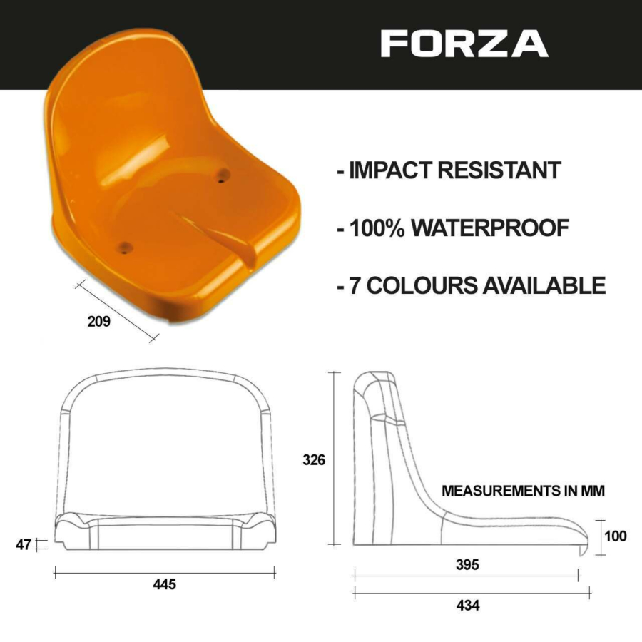 Professional Moulded HDPP Seats For Sports Shelters | Net World Sports