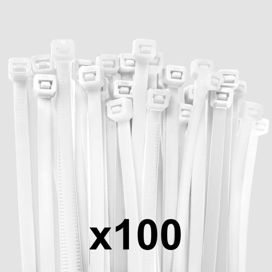 100 White Cable Ties