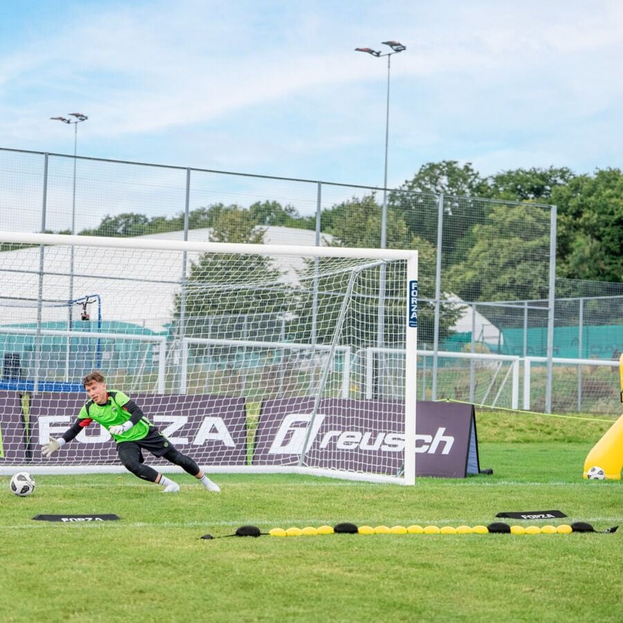 Déflecteur De Ballon FORZA Pro – Simple Ligne, 3,6 M, Avec 4 Grands Et 16 Petits Points De Déviation, Pour Gardiens De Foot, Réflexes Et Agilité