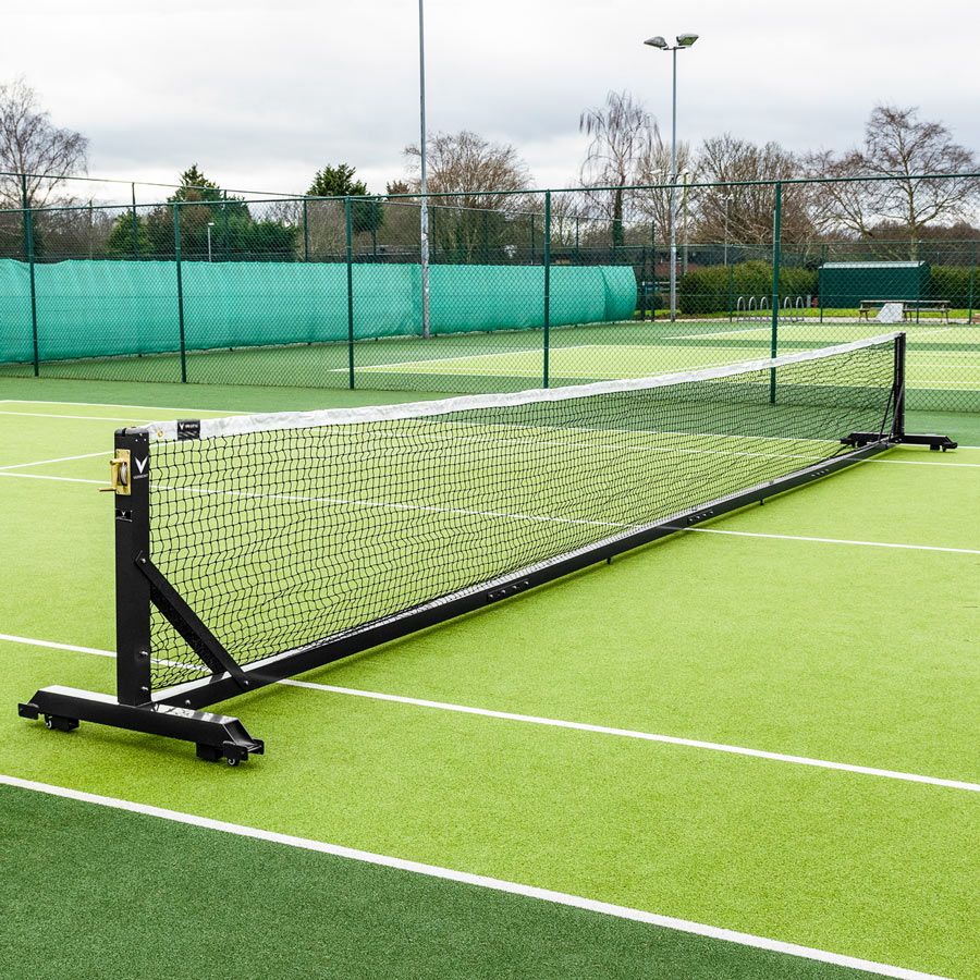 FORZA Vermont 360° Poteaux De Tennis Autoporteurs – 80mm Alu, Convertibles 10m/12,8m, Roues Escamotables, Pour Clubs Et écoles