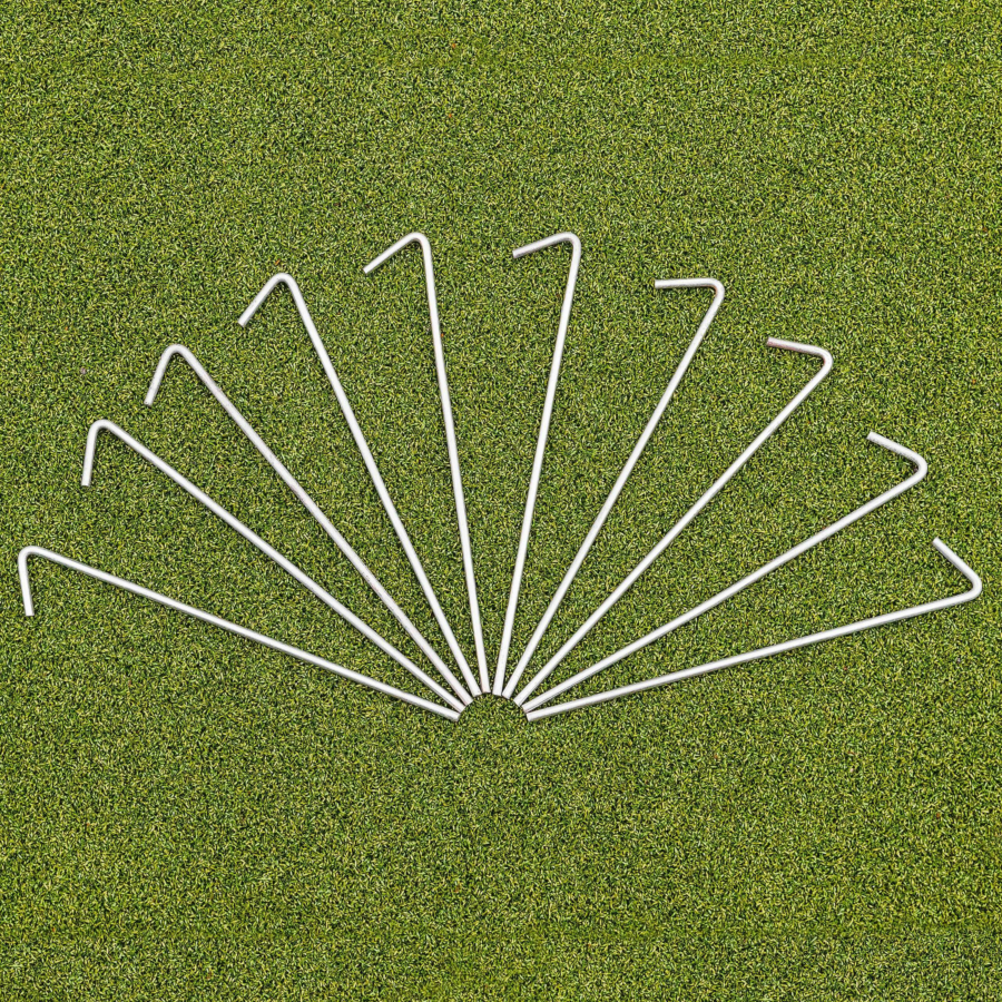 Steel Net Pegs - 10 Pack with Peg Bag