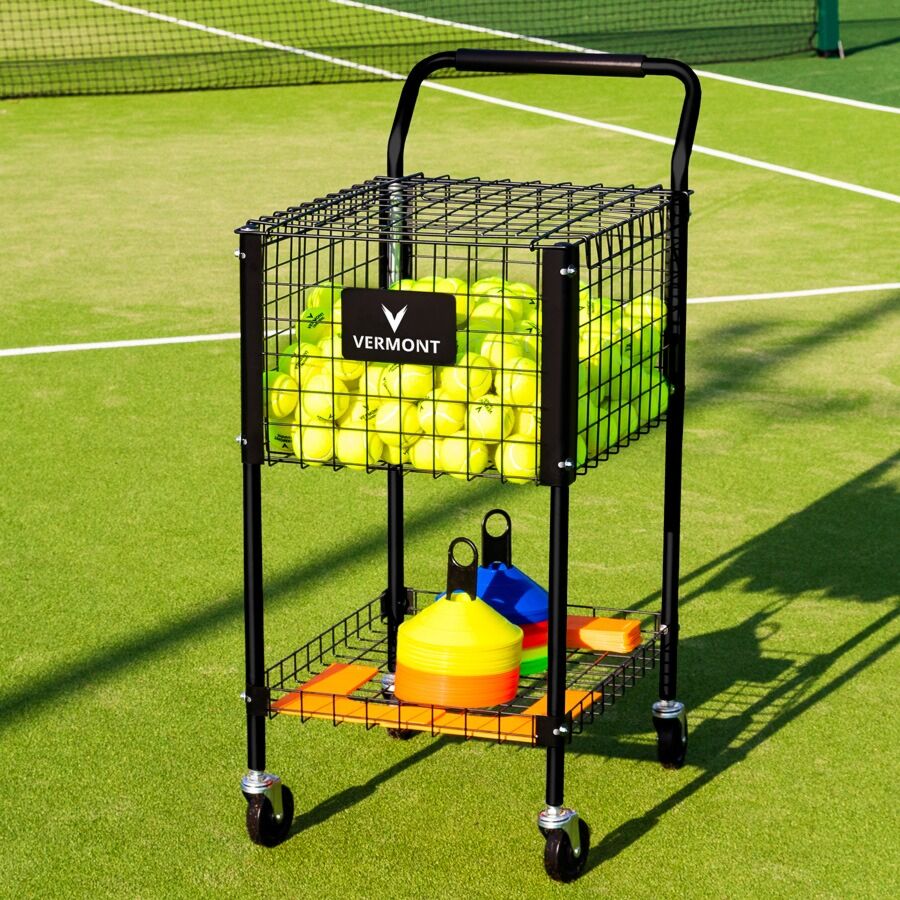 Tennis Ball Coaching Trolley With Additional Storage Tray | Net World Sports