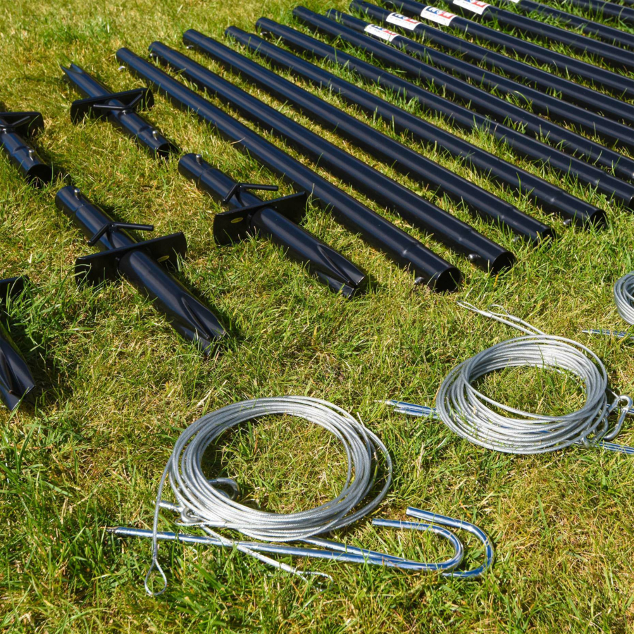 Rust-Protected Netting Support Poles