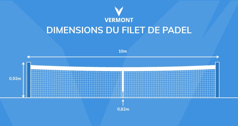 Padel net dimensions