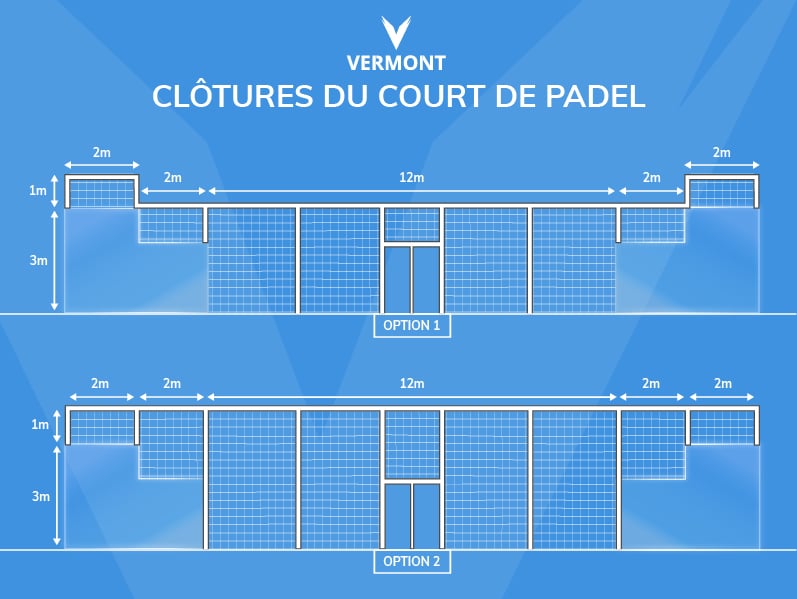 Padel court enclosure