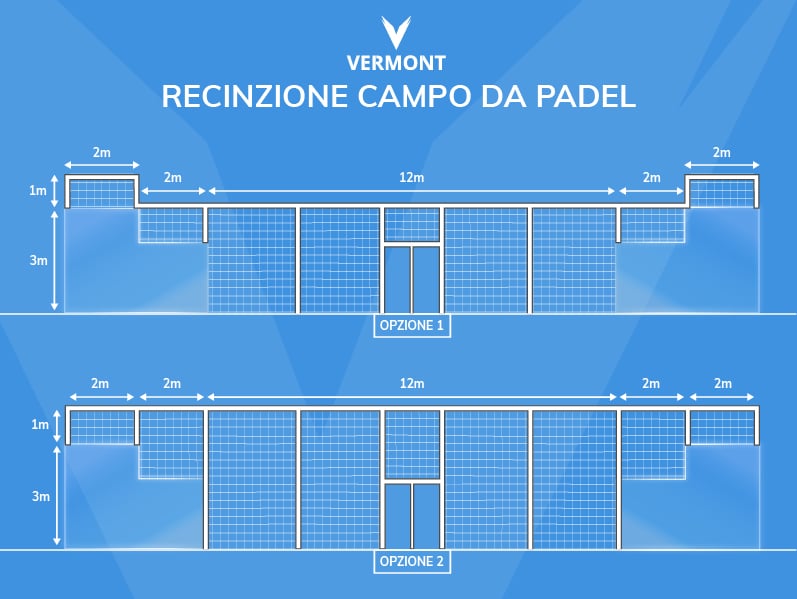 Padel court enclosure