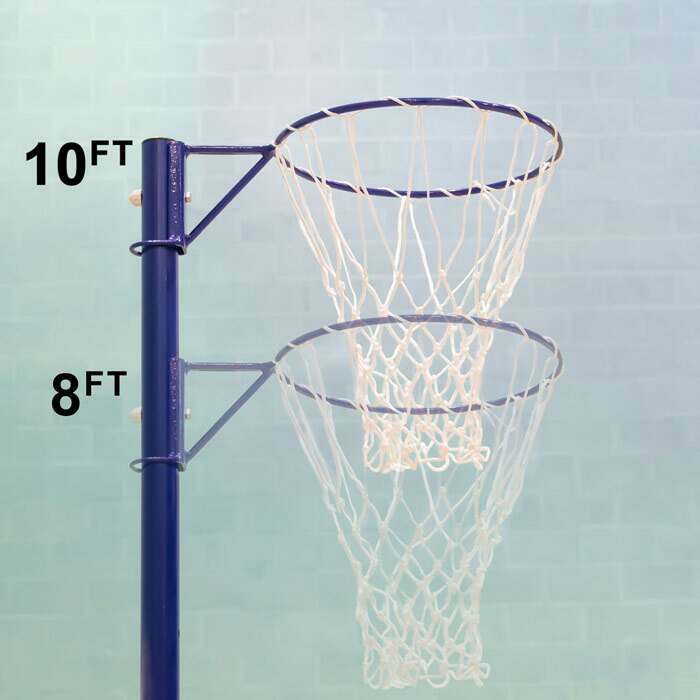 Freestanding School Netball Posts With Adjustable Height