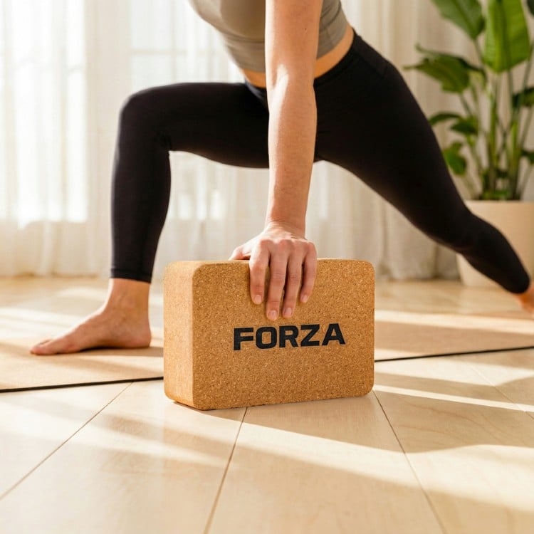 Bloc De Yoga En Liège Naturel - Dimensions 22.5x15x7.5 Cm - Poids 720g - Neuf