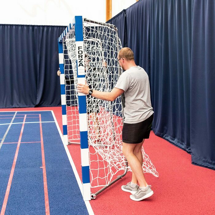 Buts de Handball Pliants | Cage de Foot Rayée Portable