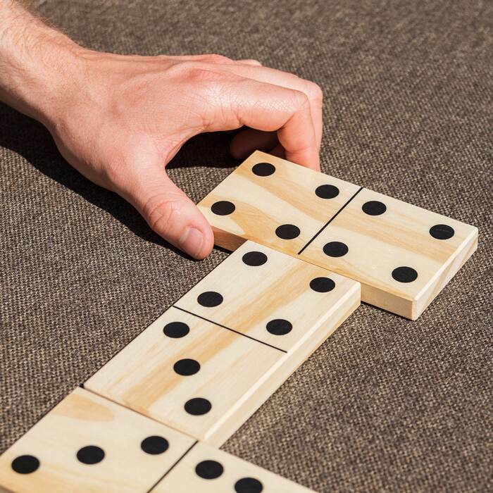 Premium Wooden Dominoes Set | Harrier Giant Dominoes