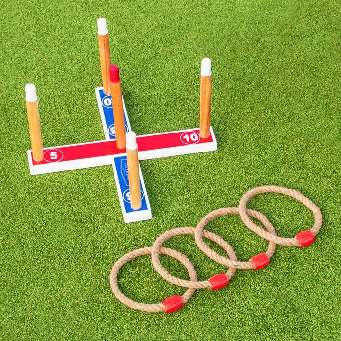 Portable Backyard Quoits Set | Jumbo Wooden Quoits Set