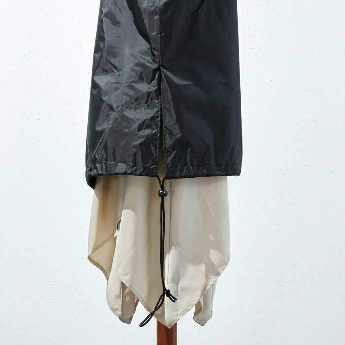 overhanging cover with drawstring