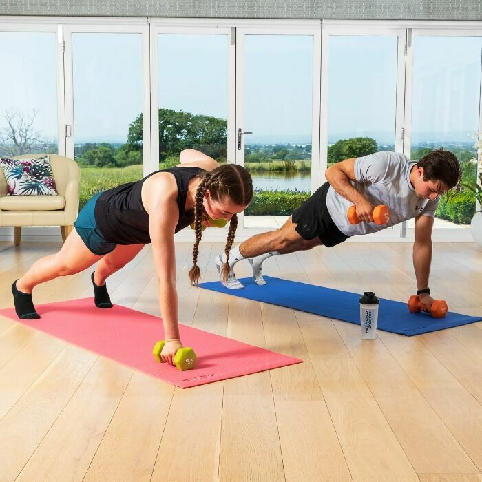 Pink & Blue PVC Yoga Mat