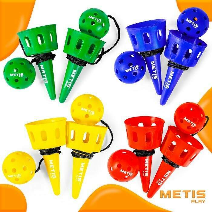 Jeu de balle et de coupe coloré