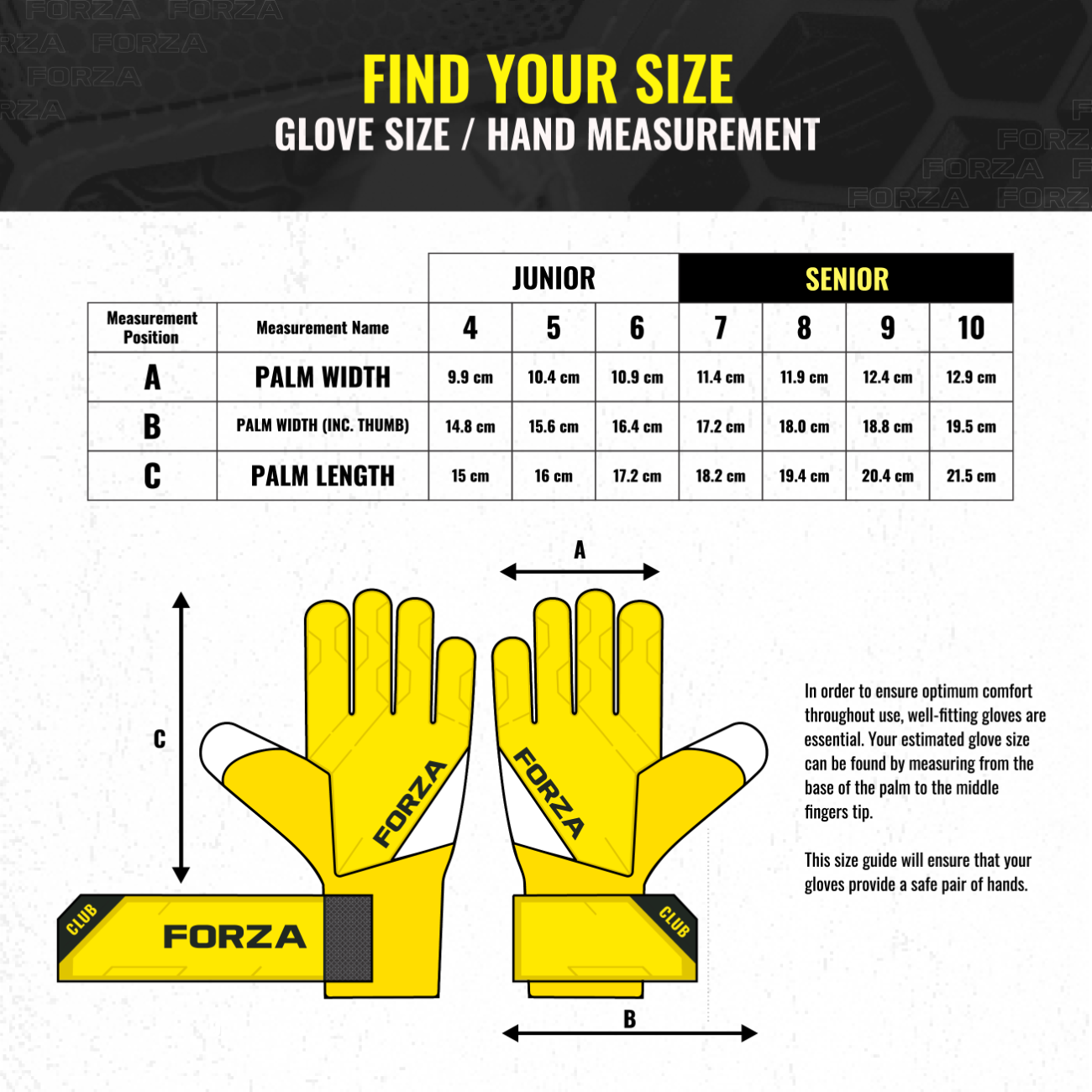 adidas soccer gloves size chart