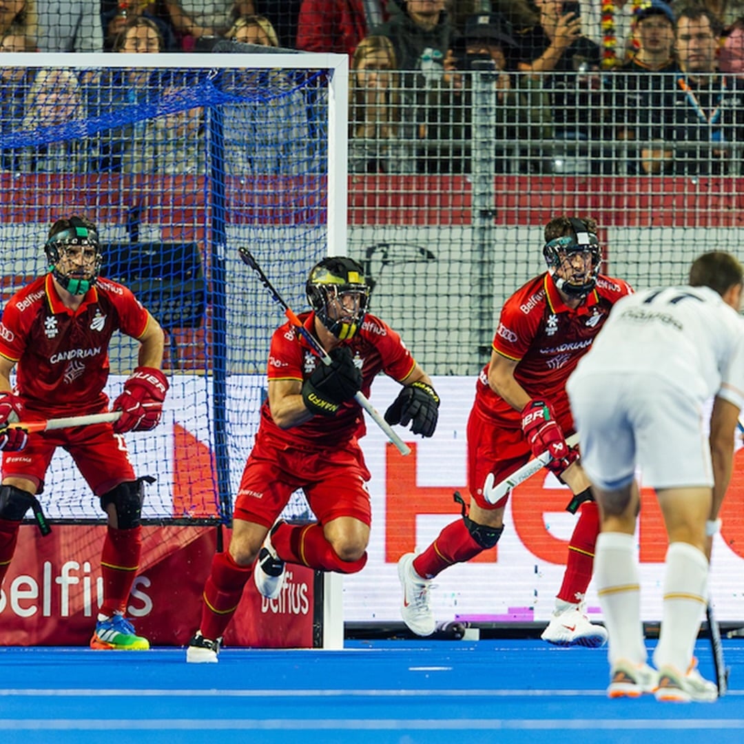 FORZA Hockey Goal at Belfius Hockey Arena in Belgium FORZA Hockey Goal at Belfius Hockey Arena
