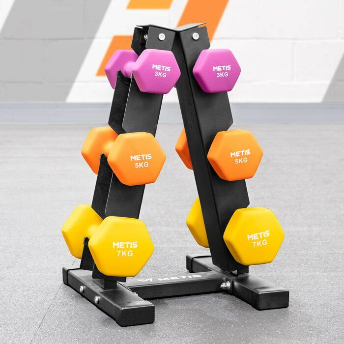 RitFit 3-Tier Small Dumbbell Weight Rack for Home Gym